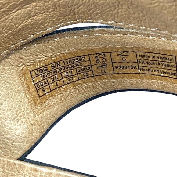 Ugg Tipton Patent Leather Platform Sandals Womens Size 6 Us Black - Picture 6 of 16